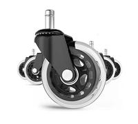 Caster Wheels Set 1/5Pcs Mute Caster Wheels 2.5/3Inch Swivel Office Chair Universal Caster Wheels Replacement Safe Roller Furniture Hardwar Heavy Duty Casters(5pcs 3inch 11mm)
