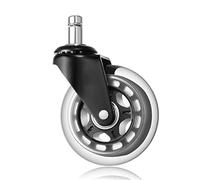 Caster Wheels Set 1/5Pcs Mute Caster Wheels 2.5/3Inch Swivel Office Chair Universal Caster Wheels Replacement Safe Roller Furniture Hardwar Heavy Duty Casters(1pcs 3inch 10mm)