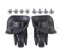 Caster Wheels Set 1 Pair Black DIY Swivel Luggage Suitcase Wheel 96x93x48mm Heavy Duty Casters