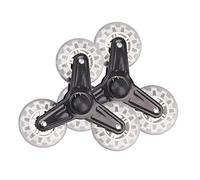 Caster Wheels Set 1 Pair Stair Climbing Shopping Cart Replacement Wheels Trolley Casters for Shopping Laundry Cart Household Hardware Heavy Duty Casters(A)