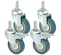 Caster Wheels Set 4 PCS Heavy Duty 75mm Swivel Castor with Brake Trolley Casters Wheels for Furniture Heavy Duty Casters
