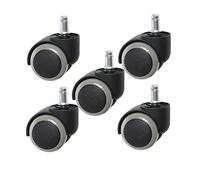 Caster Wheels Set 5 Pcs/Lot 2 Inch M10/M11 Gray/White Office Chair Universal Wheel Nylon Pu Edge Inserted Pole Caster 10mm/11mm Heavy Duty Casters(11mm)