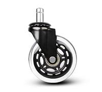 Caster Wheels Set 5PCS Universal Mute Wheels 2.5 Inch 3 Inch Office Chair Caster Wheels Replacement Soft Safe Rollers Furniture Hardware Heavy Duty Casters (Color : 3 inch 11mm, Size : 1 Piec(2.5 In