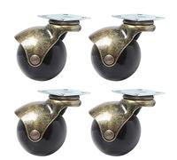 Caster Wheels Set Bearing Capacity 30kg Black Trolley Wheels Caster Swivel Casters for Office Chair Sofa Platform Heavy Duty Casters(2 inch)