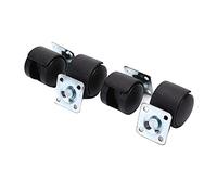 Caster Wheels Set Black Swivel Plate Caster 30mm Wheel Chair Table Castor Replacement Hardware Casters for Industrial Furniture Heavy Duty Casters
