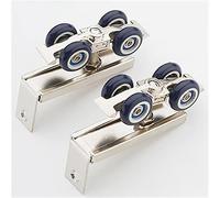 Caster Wheels Set Caster Sliding Door Hanging Round Glass Hardware Pulley Hanging Mute Rail Wheel Balcony Sliding Cabinet 4 Wheel Heavy Duty Casters(1003)