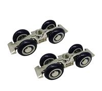 Caster Wheels Set Caster Sliding Door Hanging Round Glass Hardware Pulley Hanging Mute Rail Wheel Balcony Sliding Cabinet 4 Wheel Heavy Duty Casters(1001)