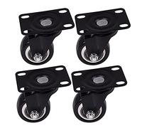 Caster Wheels Set Dia Heavy Duty 200KG Black Polyurethane Swivel Castor Wheels Trolley Furniture Caster Pack of 4 Heavy Duty Casters(6pcs)
