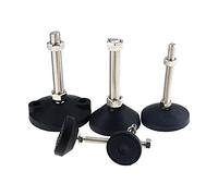 Caster Wheels Set Directional Adjusting Foot Nylon Universal Hooves Fixed Anchor Cup DIY Hardware for Profile Heavy Duty Casters(M10x100-60R)