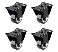 Caster Wheels Set Heavy Duty Caster Wheels Polyurethane Swivel with 360 Degree Top Plate 220lb Total Capacity for Furniture Heavy Duty Casters(Orange)