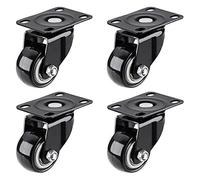 Caster Wheels Set Heavy Duty Caster Wheels Polyurethane Swivel with 360 Degree Top Plate 220lb Total Capacity for Furniture Heavy Duty Casters(Red)