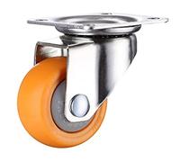 Caster Wheels Set Inch Furniture Casters Wheels Orange Swivel Castor Trolley Heavy Duty Casters(Orange,1.25 inch)
