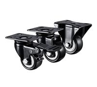 Caster Wheels Set Inches 41mm Heavy Duty 180kg Black Swivel Castor Wheels Trolley Furniture Caster Heavy Duty Casters(1.5 Inch B and a)