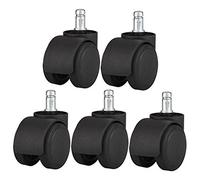 Caster Wheels Set Replacement Office Computer Chair Stem Swivel Castors Casters Wheels Black Heavy Duty Casters