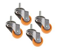 Caster Wheels Set Stem Casters 1 Inch Nylon Swivel Castor Wheel for Shopping Trolleys M6 Thread Bolts Heavy Duty Casters(4pcs)