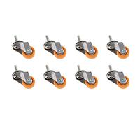 Caster Wheels Set Stem Casters 1 Inch Nylon Swivel Castor Wheel for Shopping Trolleys M6 Thread Bolts Heavy Duty Casters(8pcs)