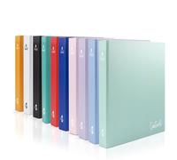 Casterli 728SU10 Lot de 10 classeurs 4 anneaux couleur Basic (couleurs unies), couvercle doublé mat, taille 320 x 275 x 40 mm, dos de 40 mm, couleurs assorties, anneaux de 30 mm (8 couleurs)