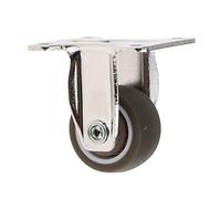 Casters 1 PCS Heavy Duty Fixed Rubber Wheel Plate Caster Furniture Industrial Caster Replacement Caster for Cart Trolley Furniture Caster Wheels (Size : 2 inch) (1 inch)