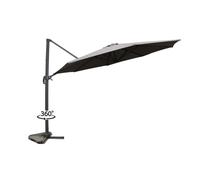 Castillo - parasol octogonal ø 350cm déporté gris en aluminium