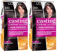 Casting Crème Gloss Coloration nourrissante intense 200 brun noir (Lot de 2)