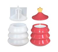 Casting Mould - Christmas Tree Silicone Molds | Reusable Flexible Design with Easy Release Aspect, Perfect for Plaster Cement Art, Hobby Creators, Home Decorations and Themed Event Workshops