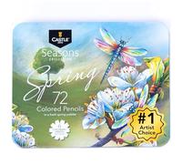 Castle Art Supplies Lot de 72 crayons de couleur printemps | Crayons de couleur à base de cire et noyau souple pour un mélange expert