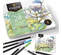 Castle Art Supplies Set de 24 Crayons de Couleur - Palette Botanique