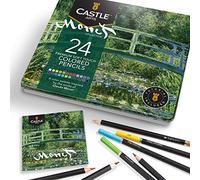 Castle Art Supplies Set de 24 Crayons de Couleur - Palette Monet