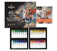 Castle Art Supplies Set de 48 Peintures Acryliques 22 ml - Nouvelle Formule
