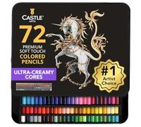 Castle Art Supplies Set de 72 Crayons de Couleur Adultes - Mines Tendres