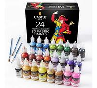 Castle Art Supplies Set de Peinture 3D pour Tissu - 24 Couleurs Vives