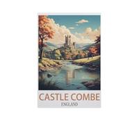 Castle Combe, Angleterre，Puzzle 1000 Pièces Puzzle en Papier d'impression Haute Définition Défiez Le Problème Stimuler La Créativité Jeu Interactif（50x70cm）-IJ3