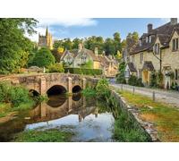 Castle Combe in the CotswoldsPuzzle de 1000 pièces ; monuments britanniques ; respectueux de l'environnement, cadeau pour adultes et familles