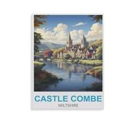 Castle Combe, Wiltshire，Puzzle 1000 Pièces, Puzzles en Bois, Jouets Éducatifs pour Enfants Adultes Cadeau d'anniversaire（75x50cm）-GY44