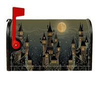 Castle Couverture magnétique pour boîte aux lettres Motif lune arbres Halloween 45,7 x 53,3 cm
