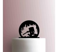 Castle Crasher Décoration de gâteau en acrylique Rouge 15,2 cm de large