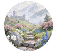 Castle Garden Puzzles 1000 Pieces Cadeau Unique Scenery Jeu Éducatif Challenge Toy À De Qualité Supérieure Peinture Art pour Adultes Et Enfants 1000pcs (67.5x67.5cm)