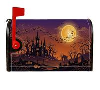 Castle Housses de boîte aux lettres magnétiques, gothique, festif, chauve-souris, Halloween, pour décoration de pelouse, 45,7 x 53,3 cm