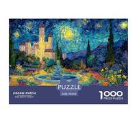 Castle in The Distance 1000 Pcs Carton Extra-épais Coffret De Puzzles Fantasy Night Anti-Stress Jeu Familial Puzzles As Birthday Gifts 70x50cm/1000pcs