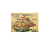 Castle in the Sky Anime Poster Studio Ghibli Hayao Miyazaki Movie Wall Sticker - 51 x 36 cm (Style 20)