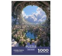 Castle in The Sky Puzzle 1000 Pièces Educa Jouet en Bois Jeu D'Intelligence Décoration Intérieure Jeu Éducatif Challenge Toy Adultes Et Enfants À Partir De 14 Ans 70x50cm/1000pcs
