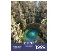 Castle in The Sky Puzzles 1000 Pièces Cadeau Unique Jeu Éducatif Challenge Toy À De Qualité Supérieure Peinture Art pour Adultes Et Enfants À Partir De 14 Ans 38x26cm/1000pcs