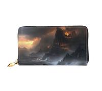 Castle In The Waves - Portefeuille pour femme - Longue pochette - Porte-cartes de crédit - Porte-monnaie de voyage - Noir - Taille unique, Noir , Taille unique