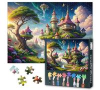 Castle Jigsaw Puzzles 1000 Pièces pour Adultes Château Magique 1000 Pièces Puzzle Aurore Puzzles Convient aux Nuits de Jeu Adultes et Adolescents Famille Défi Jeu Dimensions : 70 x 50 cm
