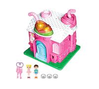 Castle - Maison de de rêve avec lumières, Ensemble de Construction de Jeu de Simulation à Plusieurs Niveaux | Ensemble de Jeu Princesse Rose Comprenant des Accessoires de Meubles pour