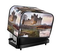Castle Near Lake Stones Housse de protection matelassée pour machine à pain à 2 tranches - Anti-poussière - Lavable - Pour petit appareil de cuisine