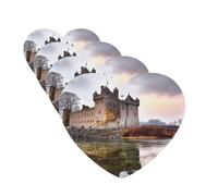 Castle Near Lake Stones Lot de 4 cartes de désodorisants de voiture personnalisés pour homme et femme - Tablettes d'aromathérapie - Cartes parfumées à suspendre pour armoire de salle de bain