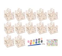 Castle Painting Kit, Wooden Coloring Art Crafts, DIY Creative Painting Set for Girls Boys, Ideal Activity Christmas, Easter, Party, Holiday, Home, School, Or Playtime Fun for Kids