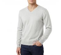 Castle Point Pull Homme 100% Coton Léger - Pull Tricot Col Rond ou Col V, Pull Homme Coton Respirant, Pull Léger Décontracté et Bureau (Gris Clair, S)