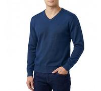 Castle Point Pull Homme 100% Coton Léger - Pull Tricot Col Rond ou Col V, Pull Homme Coton Respirant, Pull Léger Décontracté et Bureau (Denim, L)